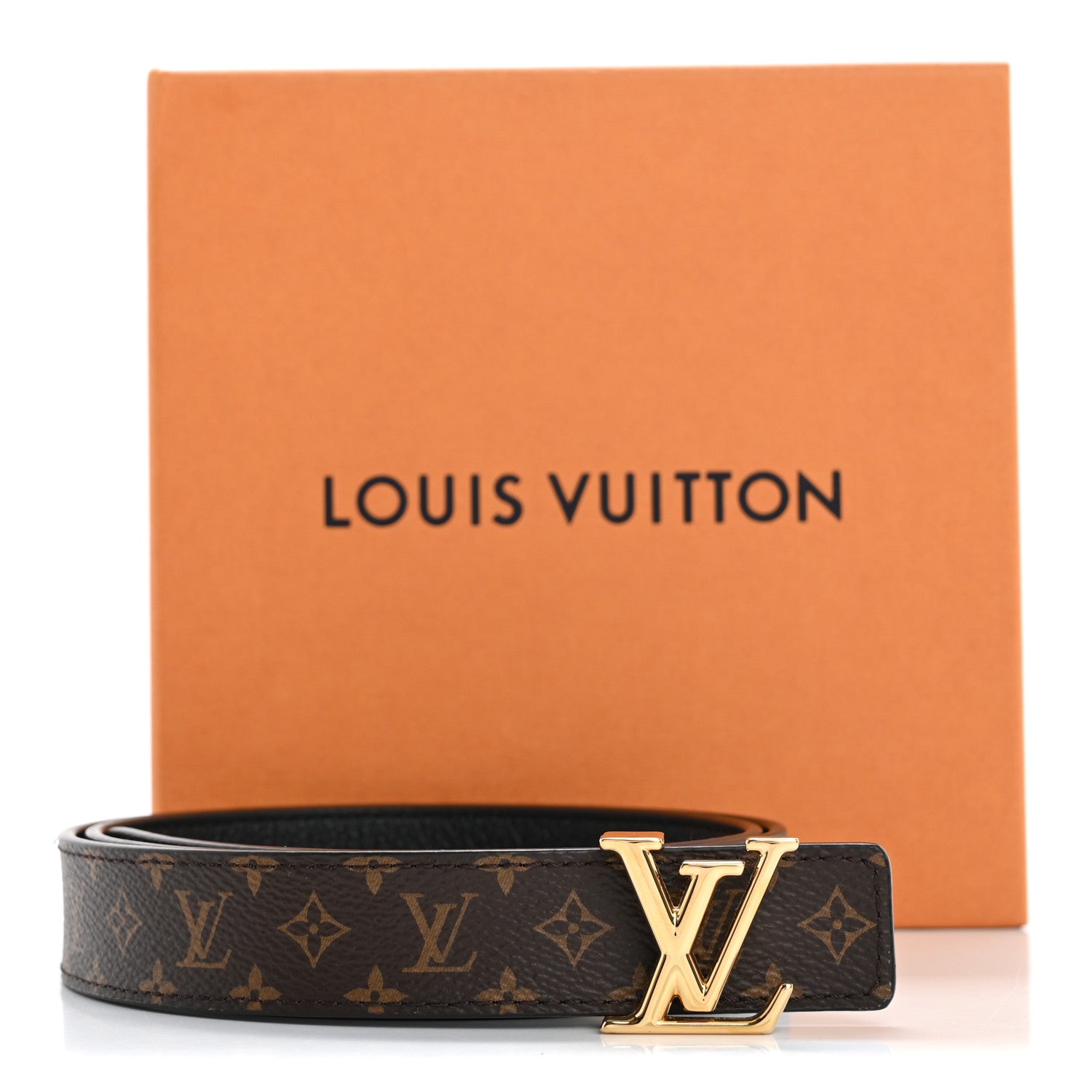 Louis Vuitton Calfskin Monogram 25mm LV Iconic Reversible Belt 75 30 Black 6 of 6