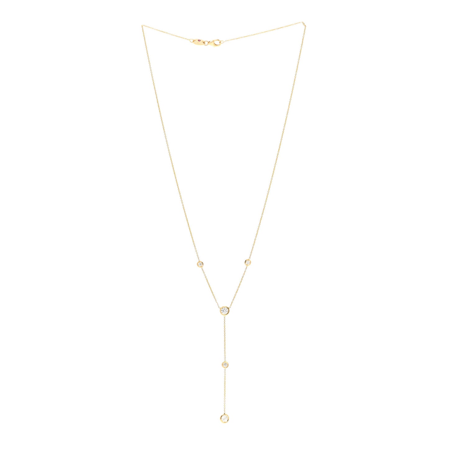 18K Yellow Gold Diamond .60ctw Diamonds By The Inch Y Necklace