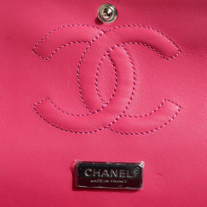 Chanel Python Medium Double Flap Dark Pink 7 of 10