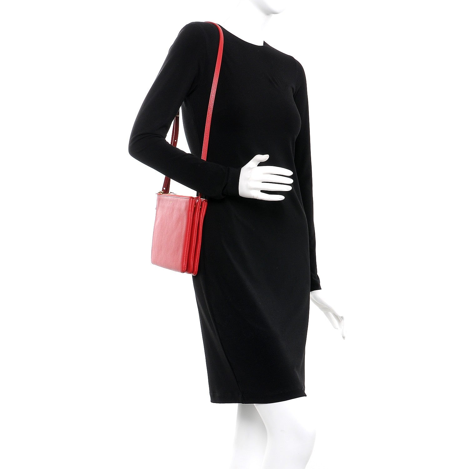 Celine Goatskin Large Trio Crossbody Bag Scarlet 2 of 7