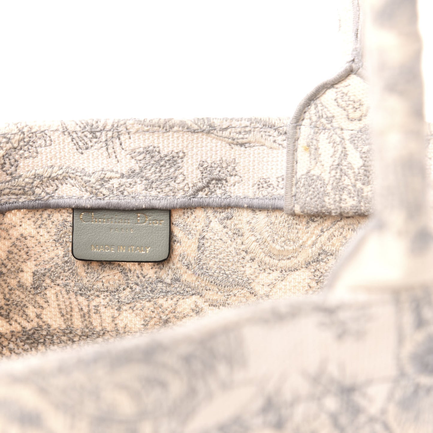 Canvas Embroidered Medium Dioriviera Toile De Jouy Book Tote Gray