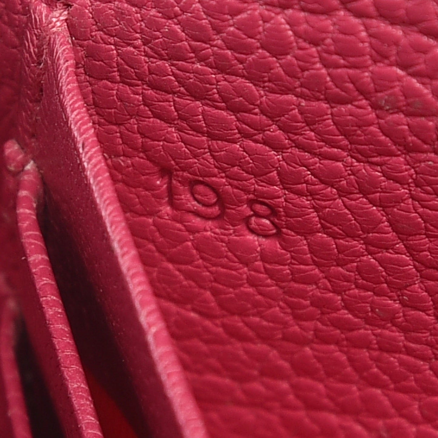 Goatskin Madras Bicolor Envelope Wallet Rosa Peonia
