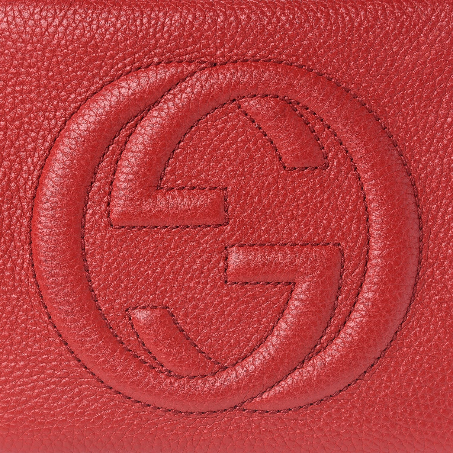 Gucci Pebbled Calfskin Small Soho Disco Bag Tabasco Red 11 of 11