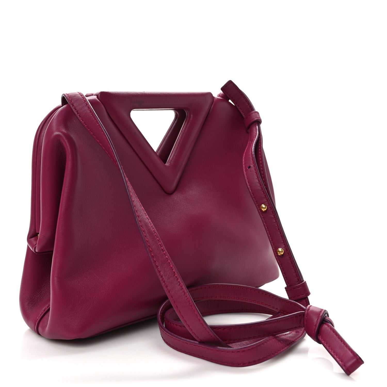 Bottega Veneta Calfskin Small The Point Triangle Bag Cinnabar 3 of 9