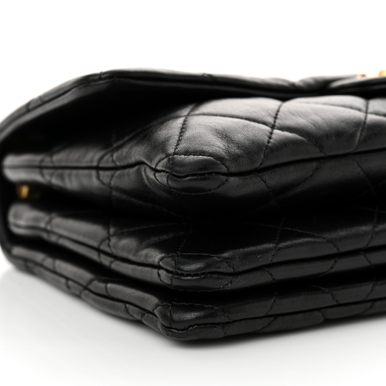 Chanel Lambskin Quilted Medium Pillow Crush Flap Bag Black 9 of 13