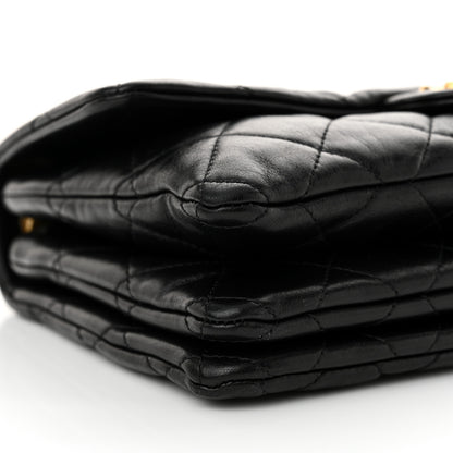 Chanel Lambskin Quilted Medium Pillow Crush Flap Bag Black 9 of 13