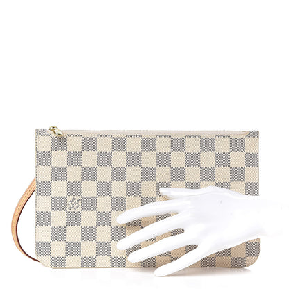 Louis Vuitton Damier Azur Neverfull MM GM Pochette 2 of 8