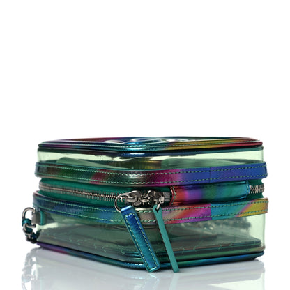 Chanel PVC Patent Calfskin Patent Lambskin Vertical Vanity Case Green 3 of 9