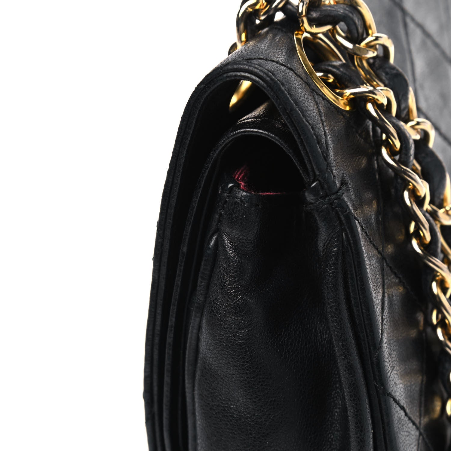 Chanel Lambskin Quilted Medium Double Flap Black 8 of 9