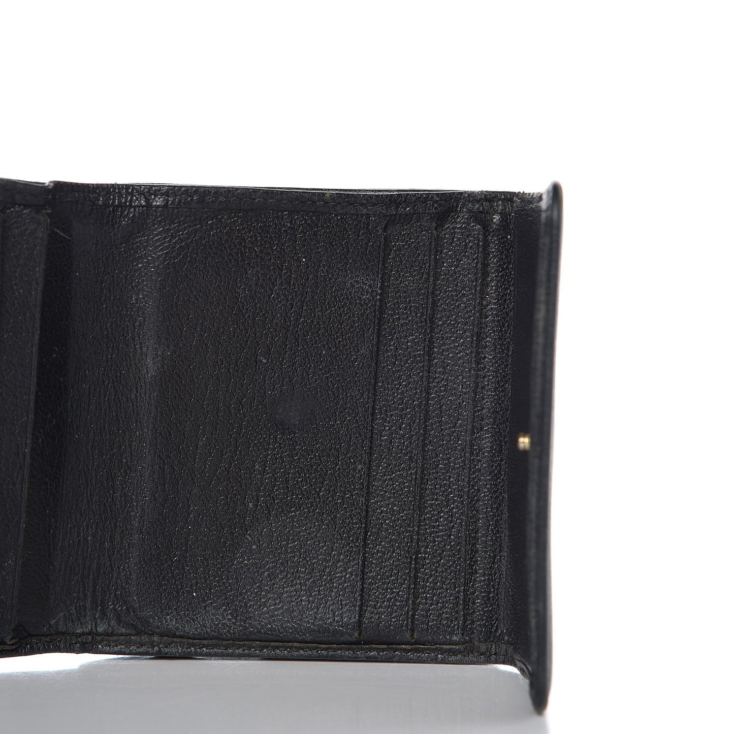 Goatskin Compact CC Wallet Black