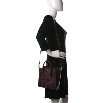 Celine Goatskin Nano Luggage Burgundy 2 of 13