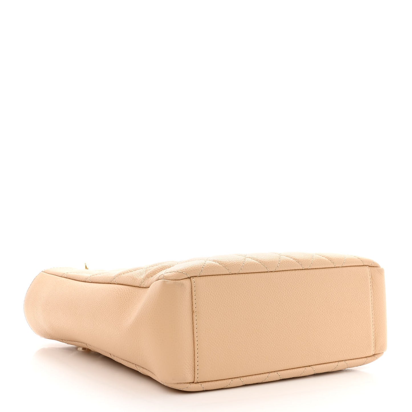 Caviar Quilted Petit Shopping Tote PST Beige Clair