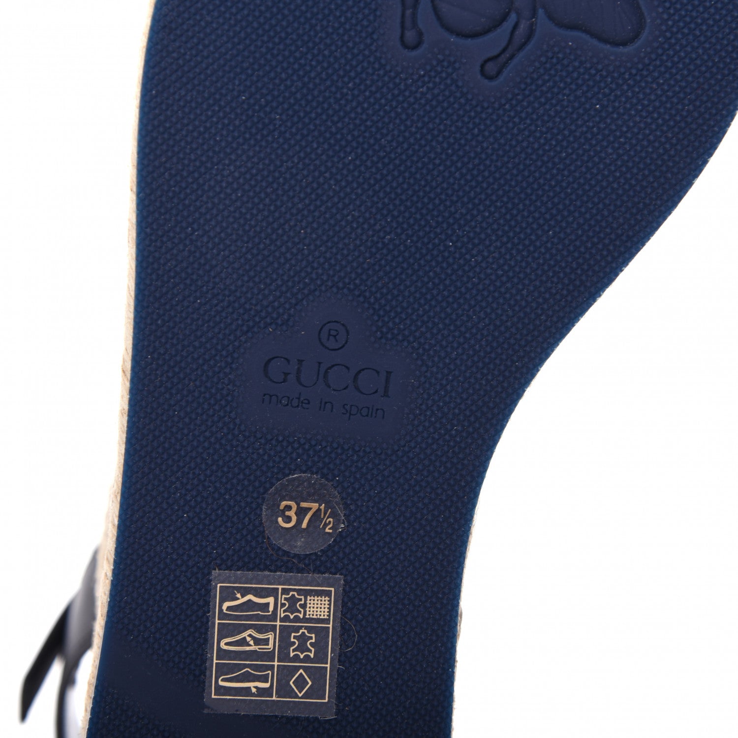 Gucci Cotton Malaga Kid Crochet Pearly GG Lilibeth Espadrille Platform Sandals 37.5 Black 7 of 9