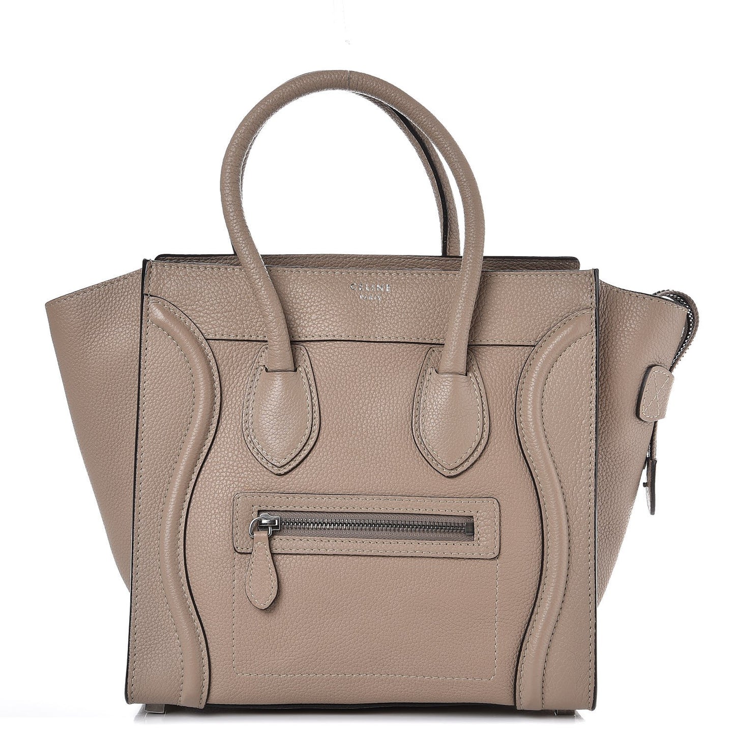 Drummed Calfskin Micro Luggage Dune
