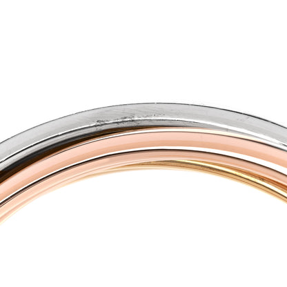 Cartier 18K Pink Yellow White Gold 6mm Trinity Bangle Bracelet 5 of 7