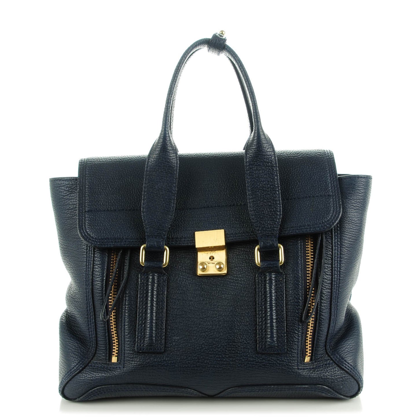 3.1 Textured Calfskin Medium Pashli Satchel Ink