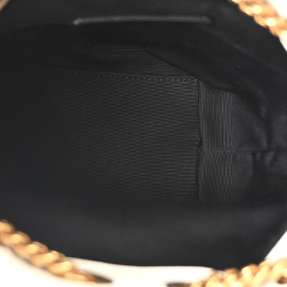 Saint Laurent Lambskin Matelasse Monogram Joe Nano Bucket Bag Crema Soft 5 of 10