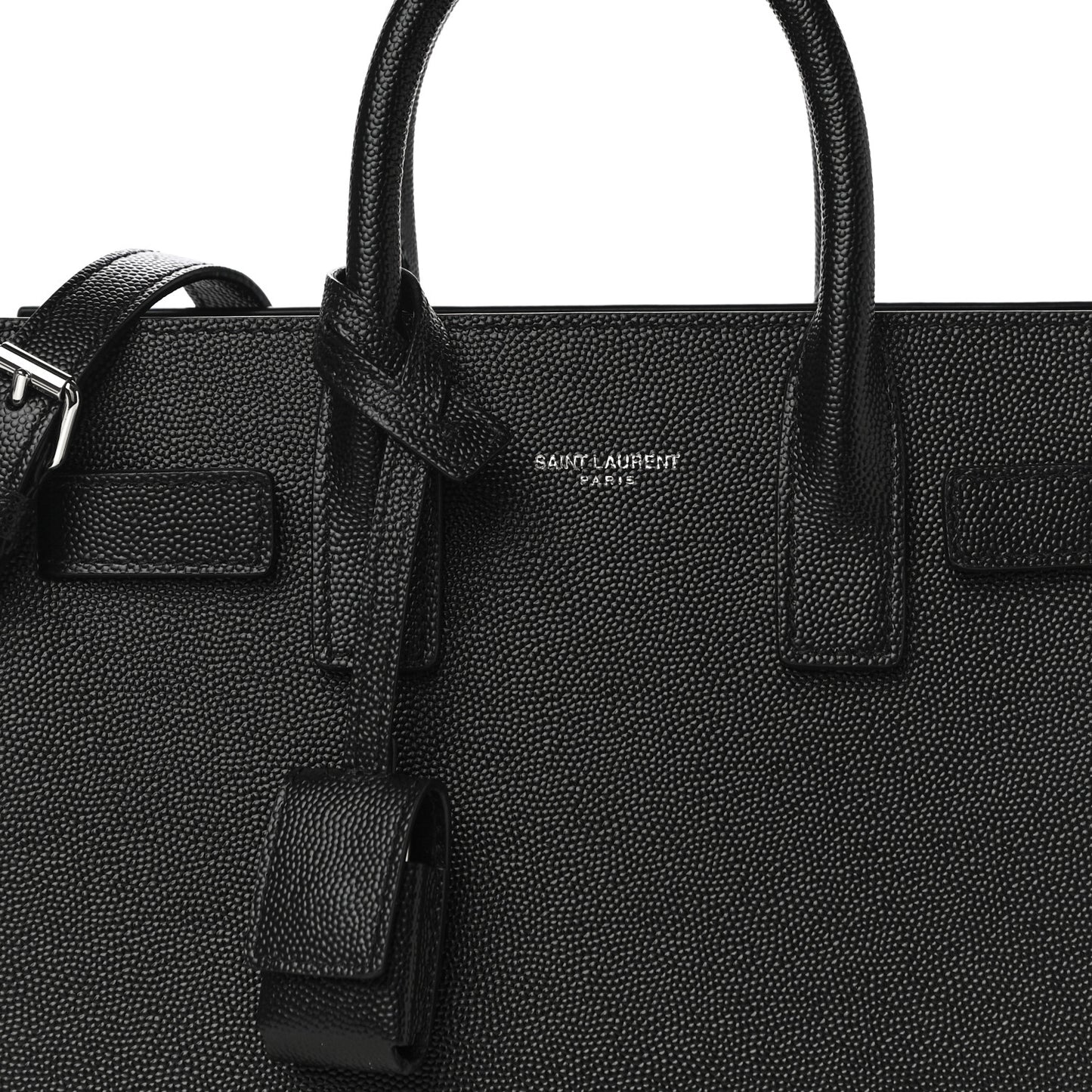 Grained Calfskin Nano Sac De Jour Black