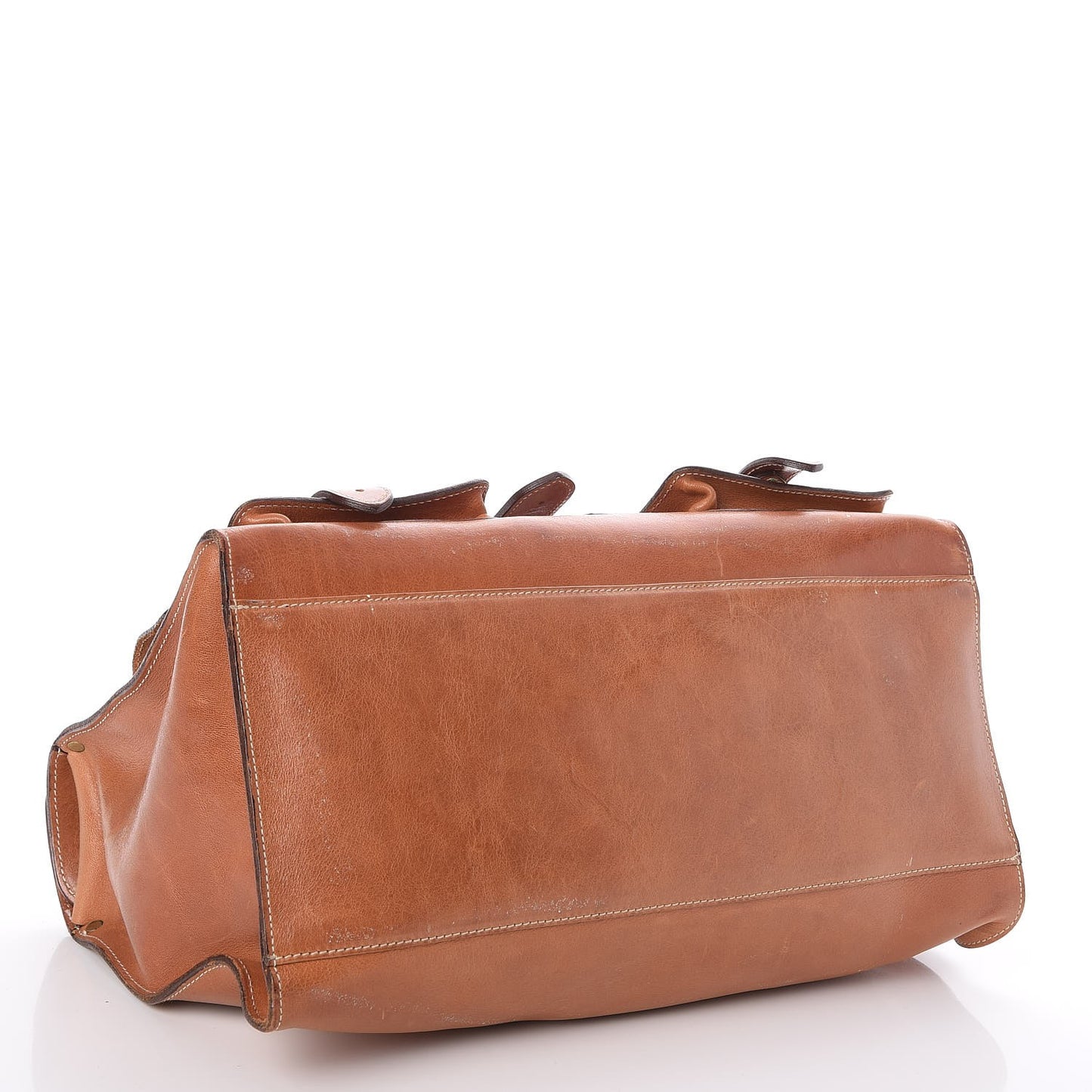 Calfskin Roxanne Satchel Bag Brown