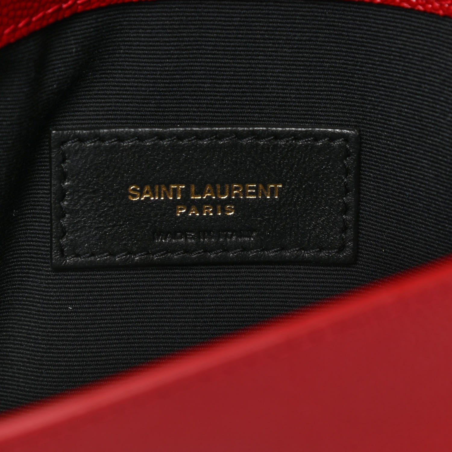 Saint Laurent Grain De Poudre Uptown Pouch Red 6 of 7