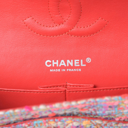Chanel Tweed Quilted Medium Double Flap Pink 7 of 12