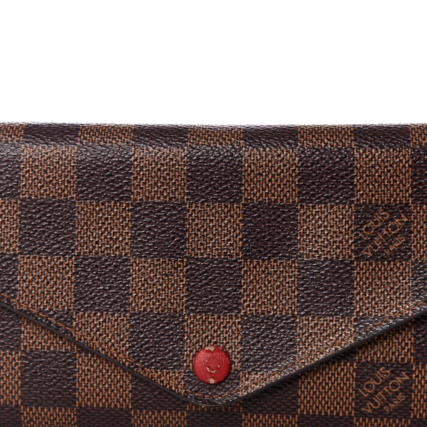Louis Vuitton Damier Ebene Josephine Wallet Red 9 of 10