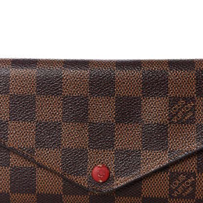 Louis Vuitton Damier Ebene Josephine Wallet Red 9 of 10