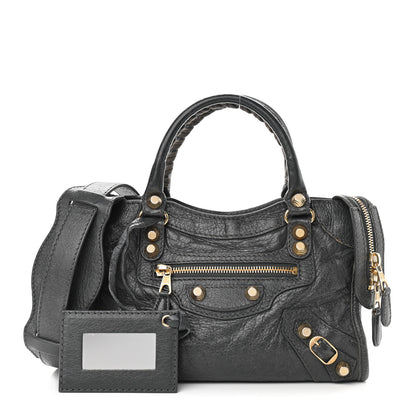 Balenciaga Agneau Giant 12 Gold Hardware Mini City Gris Fossile 1 of 20