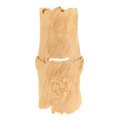 Gucci Textured Metal Interlocking G Finger Ring Gold 1 of 5