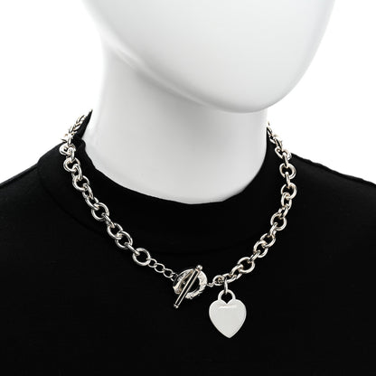 Tiffany Sterling Silver Heart Tag Toggle Necklace 2 of 5