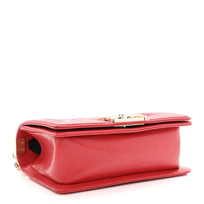 Chanel Caviar Quilted Small Boy Flap Red 4 of 10