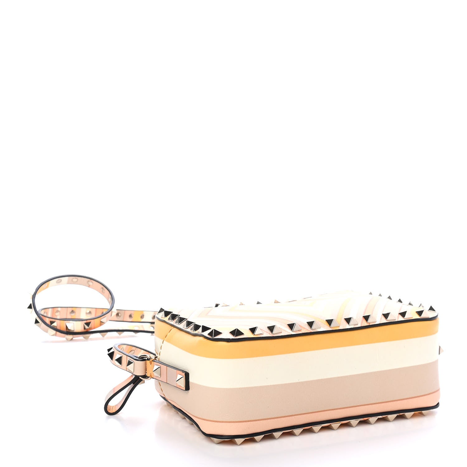 Valentino Garavani Vitello Native Couture 1975 Rockstud Camera Crossbody Bag Orange Multicolor 4 of 9