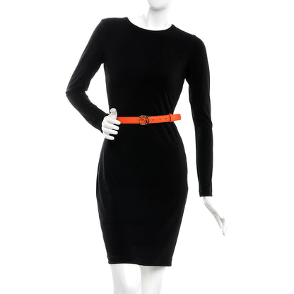 Gucci Moon Calfskin Interlocking G 25mm Belt 90 36 Vibrant Orange 2 of 5