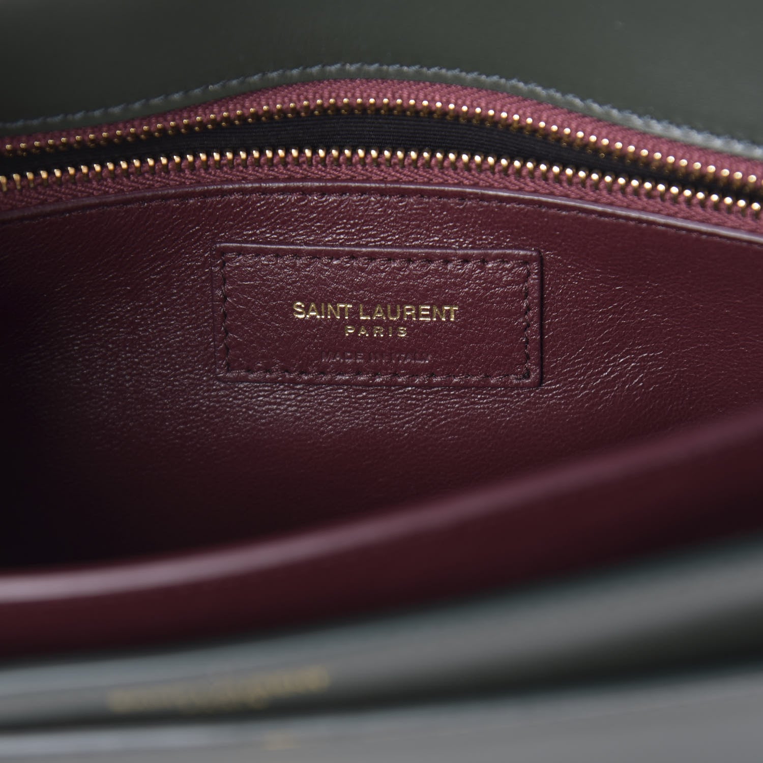 Saint Laurent Smooth Calfskin Monogram Cassandra Clasp Bag Dark Green 6 of 8