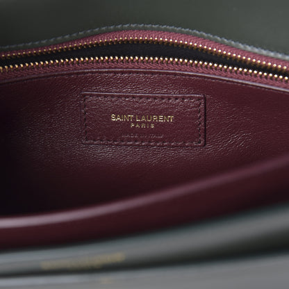 Saint Laurent Smooth Calfskin Monogram Cassandra Clasp Bag Dark Green 6 of 8