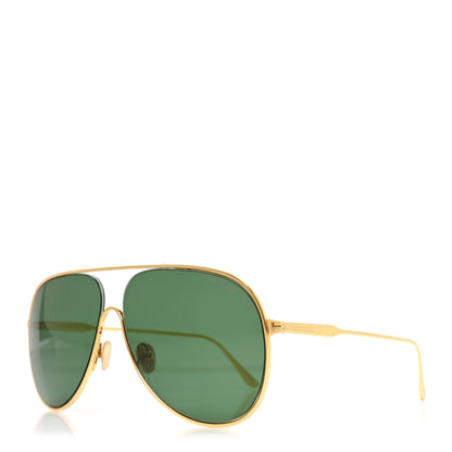 Tom Ford Metal Alec Aviator Sunglasses TF824 Gold Green 1 of 7
