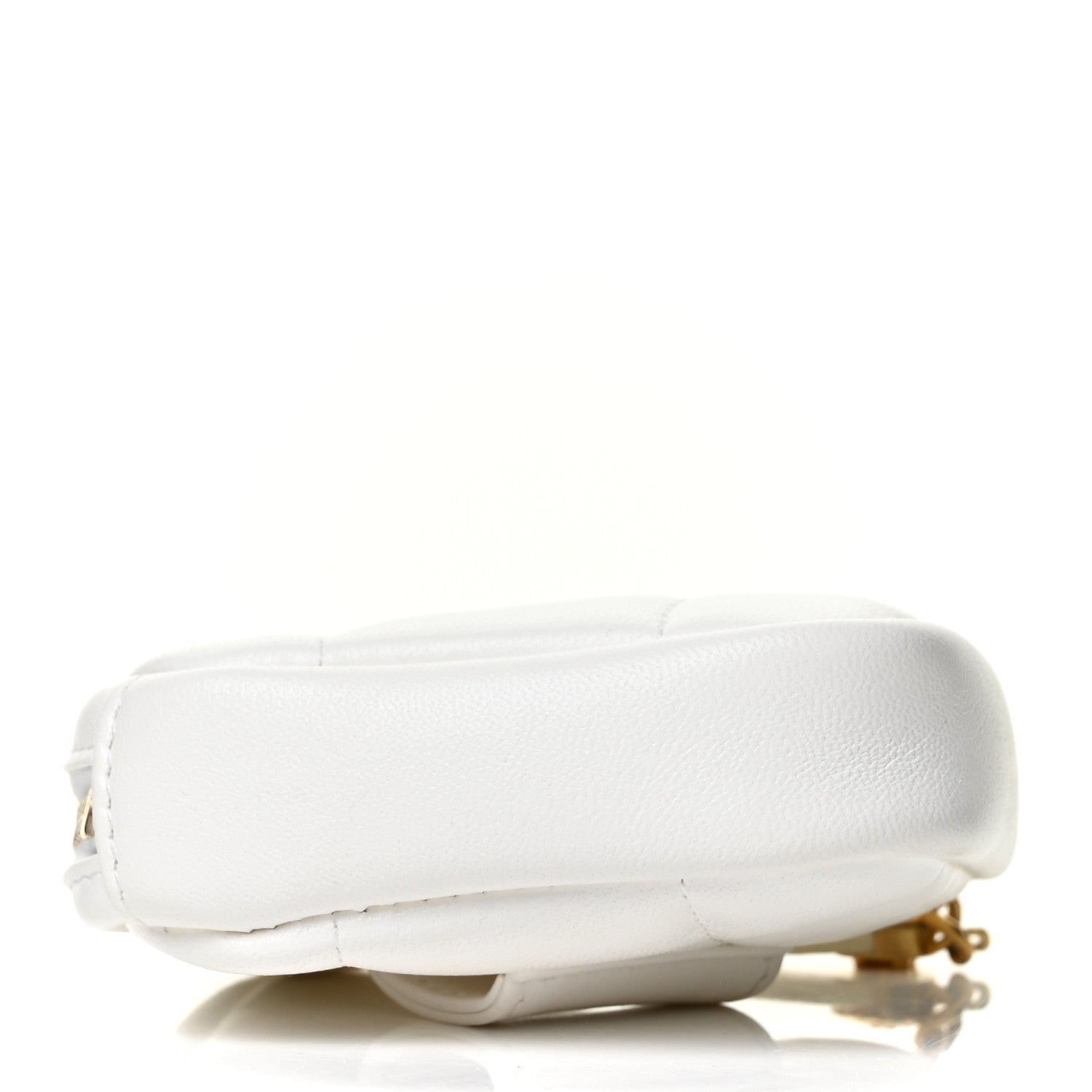Chanel Lambskin Quilted Diamond Arm Coin Purse White 4 of 8