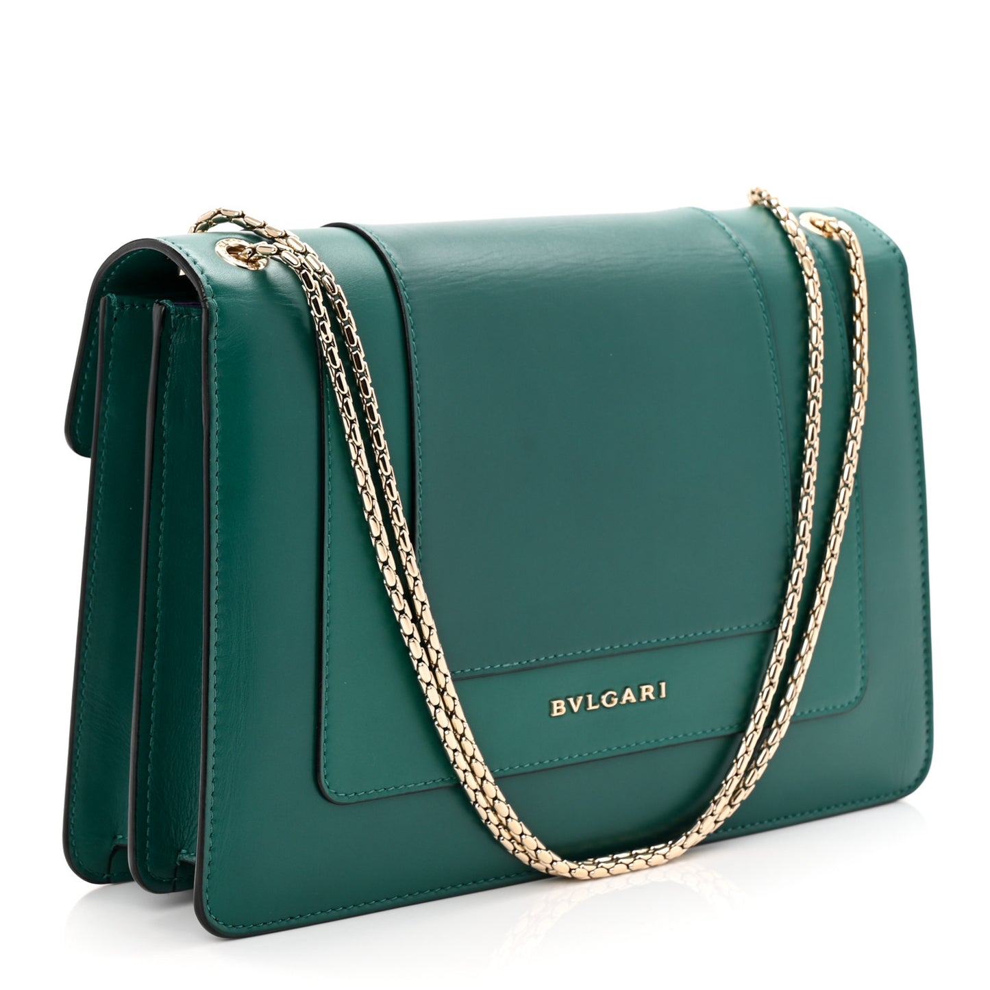 Calfskin Serpenti Forever Shoulder Bag Emerald Green