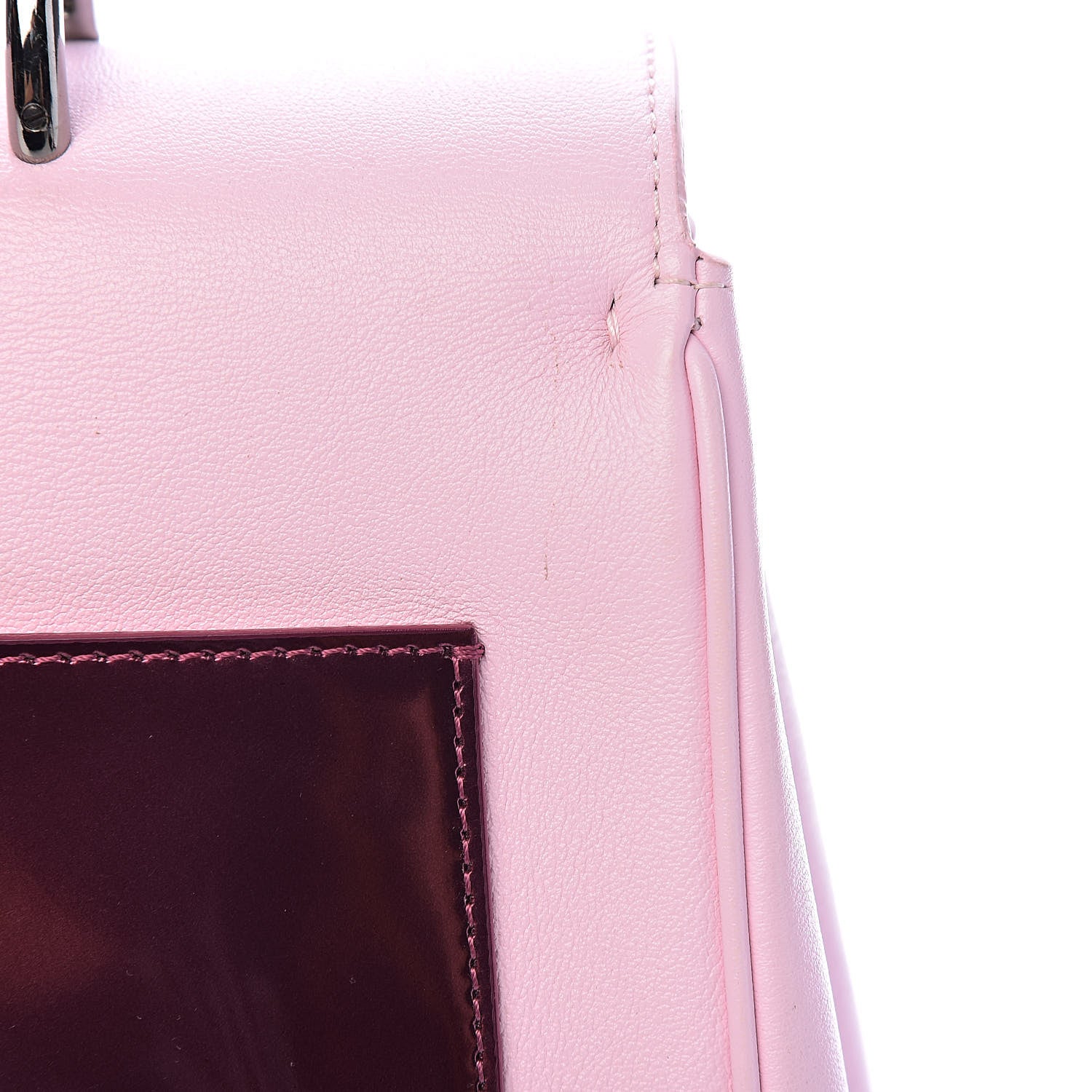 Christian Dior Metallic Patent Smooth Calfskin Small Be Dior Flap Pink Fuchsia 10 of 19