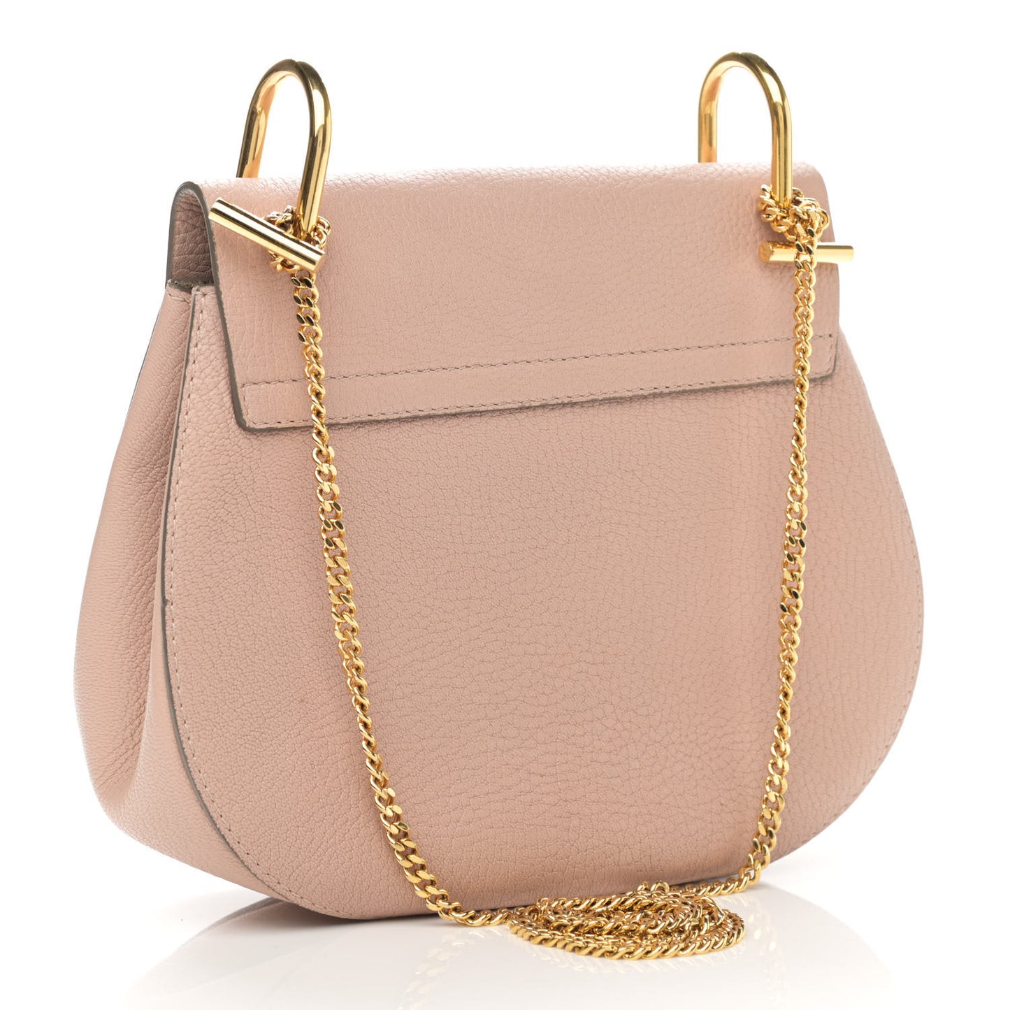 Grained Lambskin Drew Shoulder Bag Cement Pink
