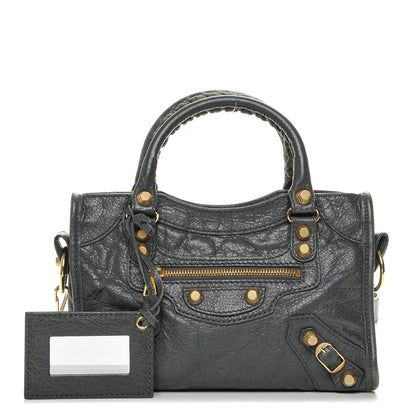 Balenciaga Agneau Giant 12 Gold Hardware Mini City Gris Tarmac 1 of 8