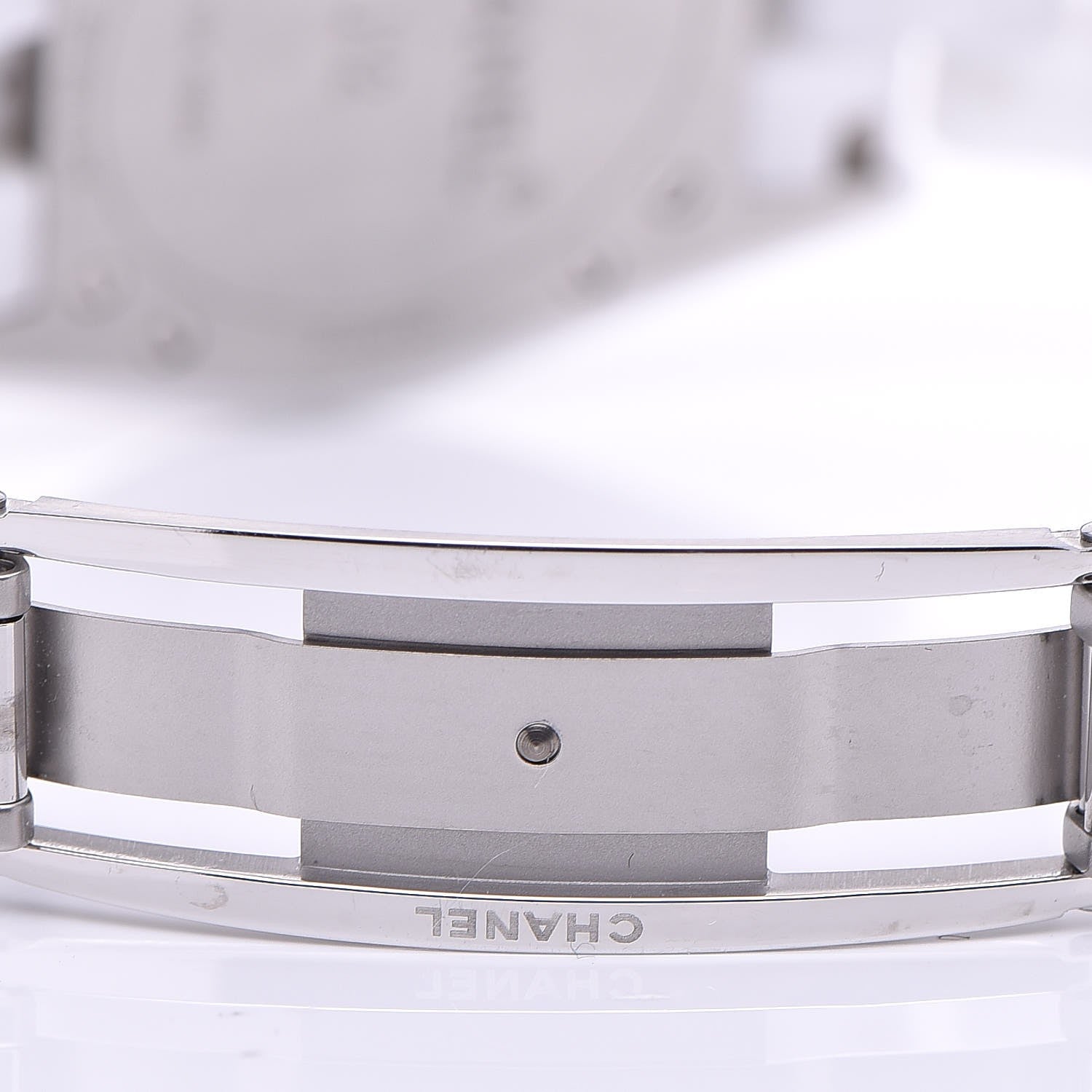 Chanel Stainless Steel Ceramic Diamond 33mm J12 Quartz Watch White 6 of 7