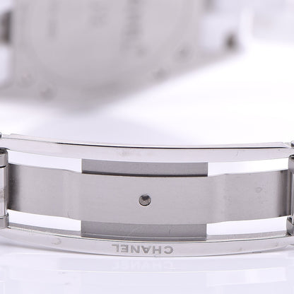 Chanel Stainless Steel Ceramic Diamond 33mm J12 Quartz Watch White 6 of 7