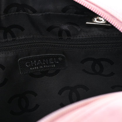 Chanel Calfskin Quilted Large Cambon Bowler Pink Black 6 of 12