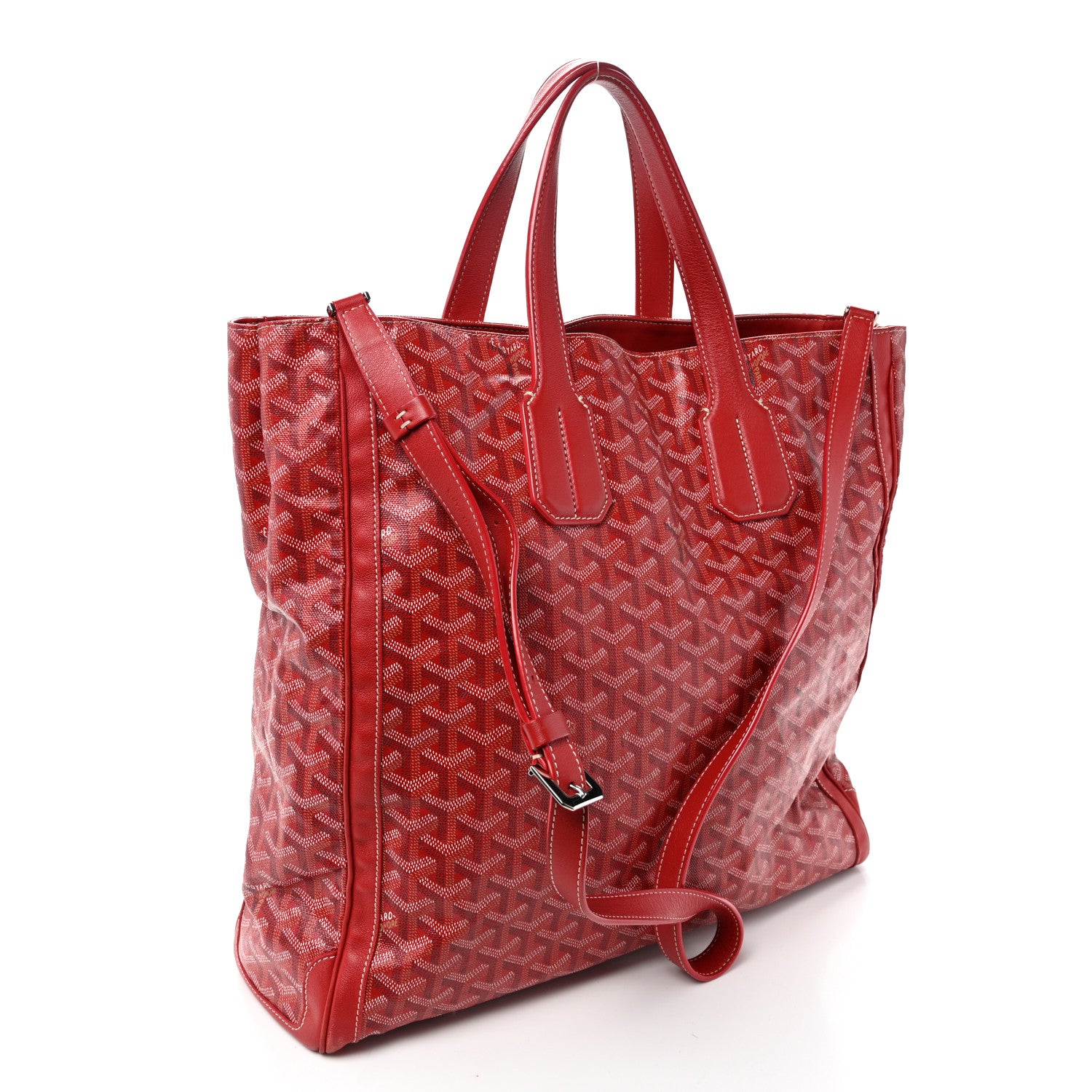 Goyard Goyardine Voltaire Tote Red 3 of 11