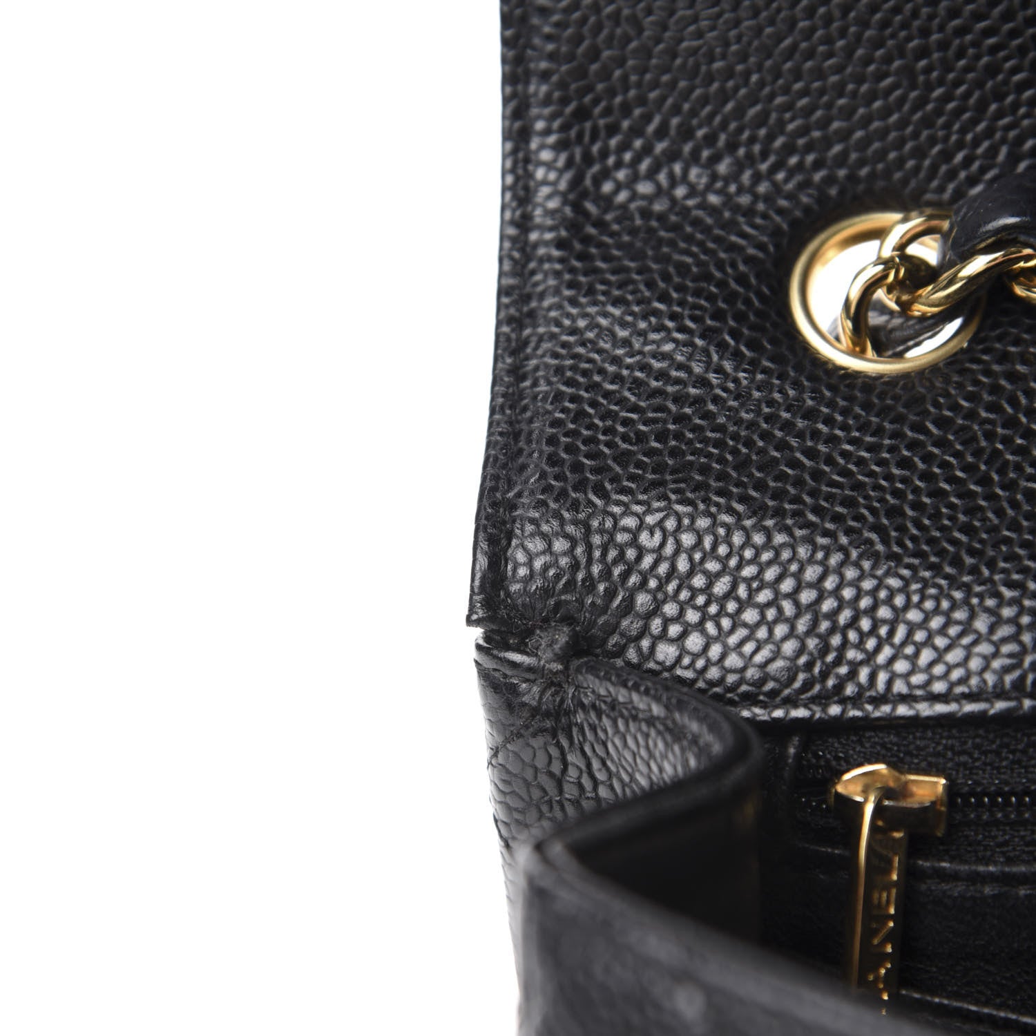 Chanel Caviar Quilted Jumbo Single Flap Black 8 of 12