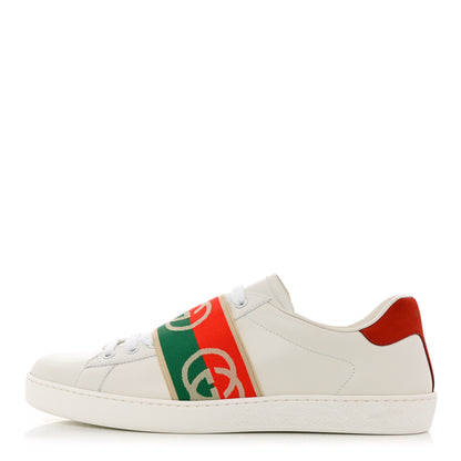 Gucci Calfskin Web Interlocking G Mens Ace Sneakers 9 Black 1 of 9