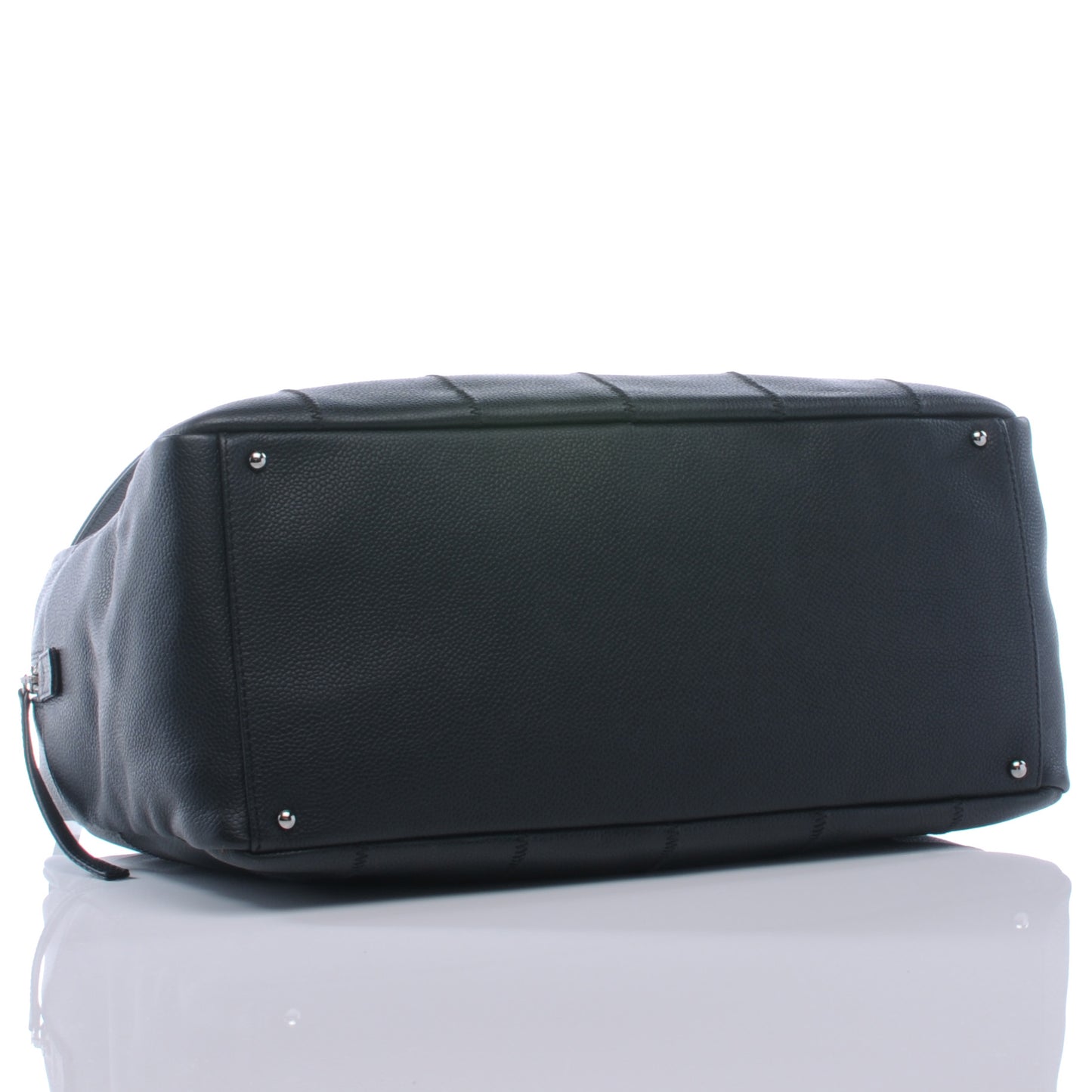 Caviar Square Stitched Large Tote Black
