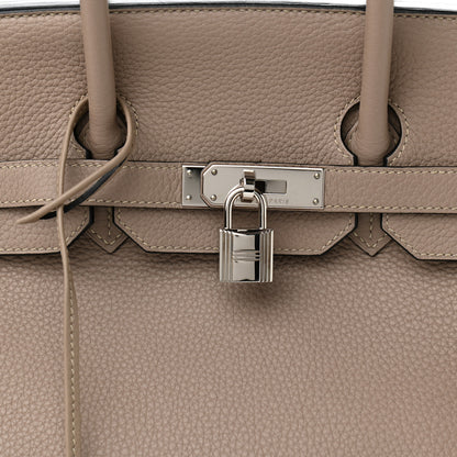 Hermes Taurillon Clemence Birkin 35 Gris Tourterelle 7 of 9