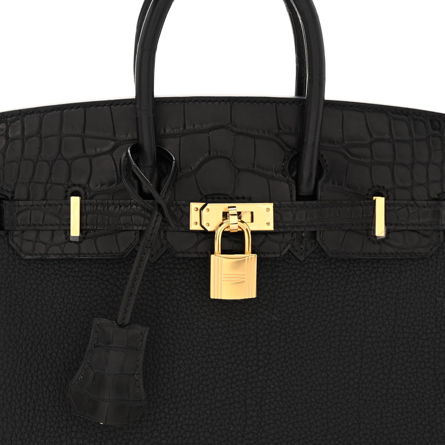 Hermes Togo Matte Alligator Birkin Touch 25 Black 8 of 13